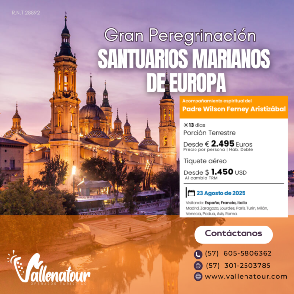 PEREGRINACIÓN SANTUARIOS MARIANOS DE EUROPA